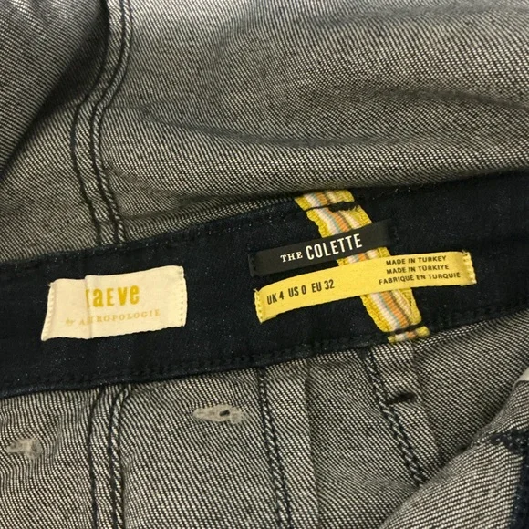 The Colette‎ Maeve Anthropologie $188 Denim Jeans Jumpsuit Size 0 NO BELT - Picture 5 of 7